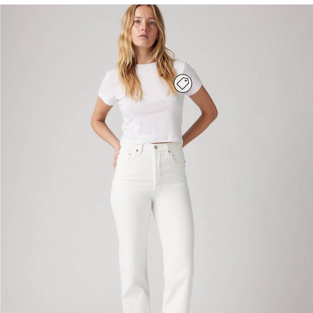 Levi's White Straight Leg Jeans Classic Style